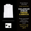 Kemeja Dalaman Jubah - Lengan Panjang dengan Ujung Lengan Model Prancis