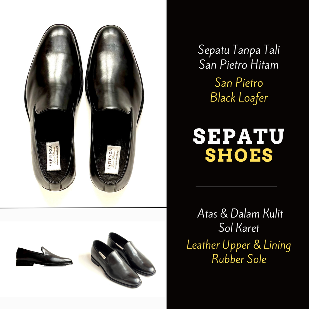 Sepatu Pria Loafer Kulit Asli - Model San Pietro