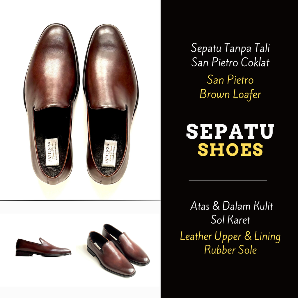 Sepatu Pria Loafer Kulit Asli - Model San Pietro