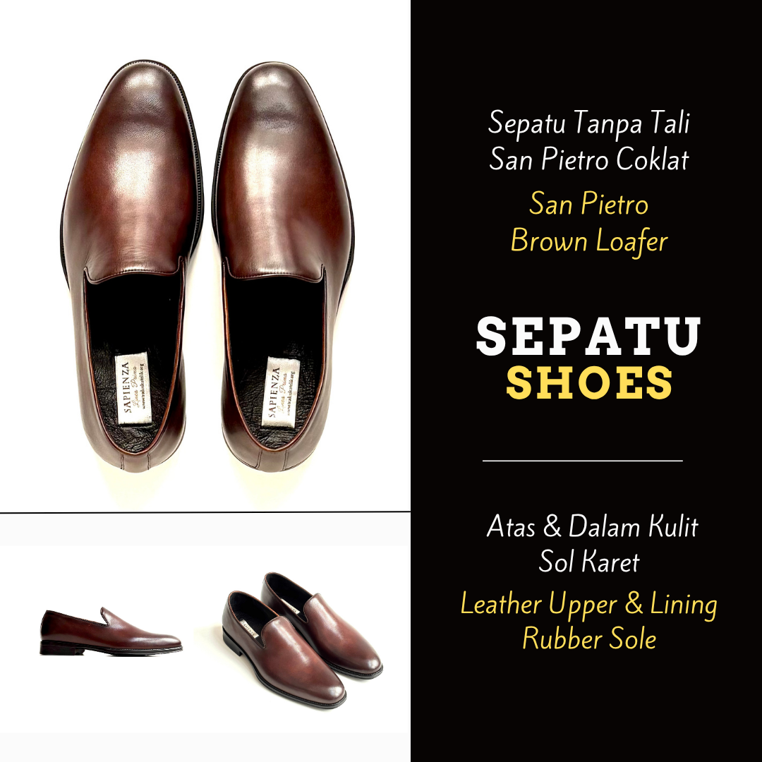 Sepatu Pria Loafer Kulit Asli - Model San Pietro