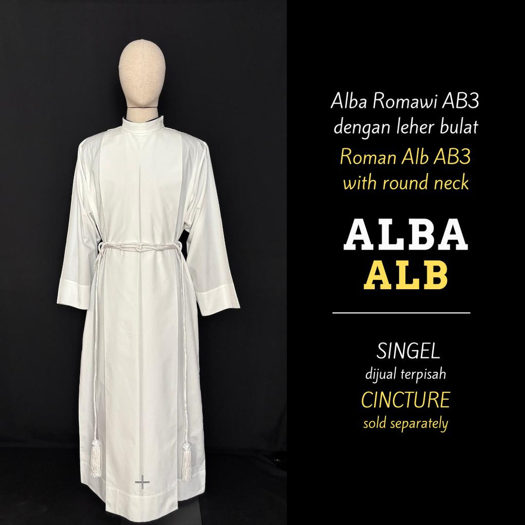 Round-Neck Alb - Roman Style